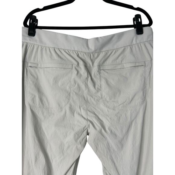Athleta Trekkie Hike Pants Womens 16 Cream Beige Ripstop Straight Outdoor Hiking - Picture 5 of 14